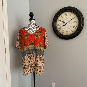 Women’s Collective Concepts Blouse red & blue 2X